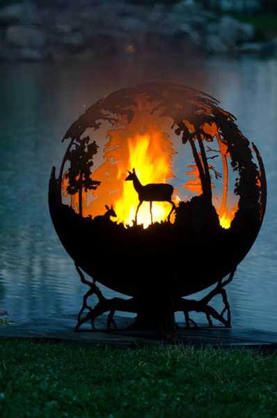 yard decorations, metal fire pits