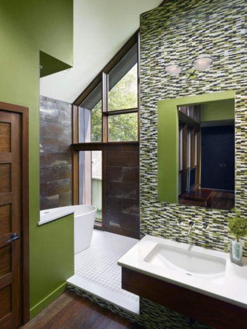 22 Modern Bathroom Ideas Blending Green Color into Interior Design and ...