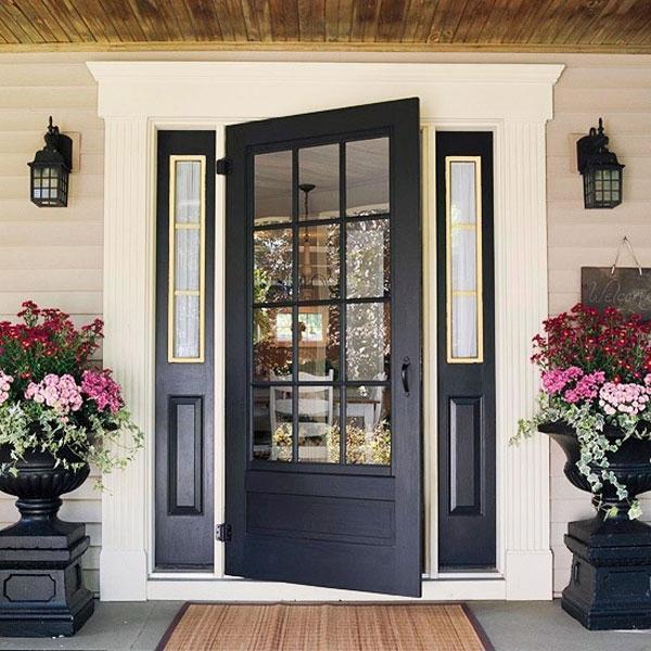 black and gray paint colors for front door decorating