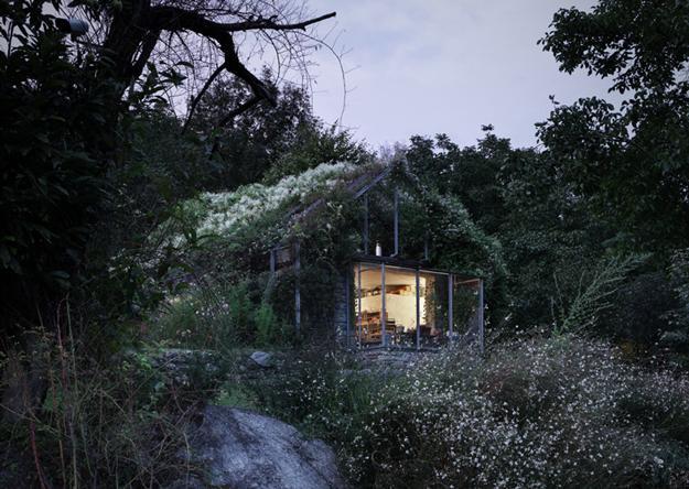 garden design with pavilion dining room and kitchen