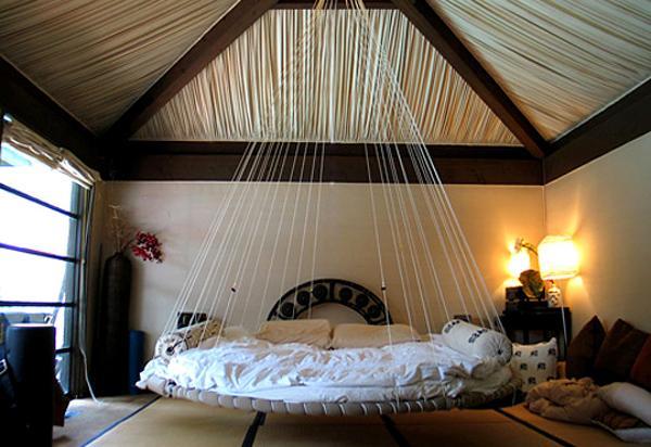 25 Hanging Bed Designs Floating In Creative Bedrooms