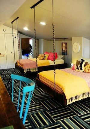 25 Hanging Bed Designs Floating in Creative Bedrooms