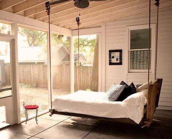 25 Hanging Bed Designs Floating In Creative Bedrooms