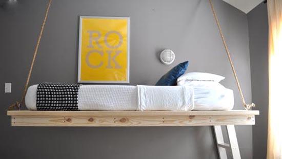 25 Hanging Bed Designs Floating In Creative Bedrooms