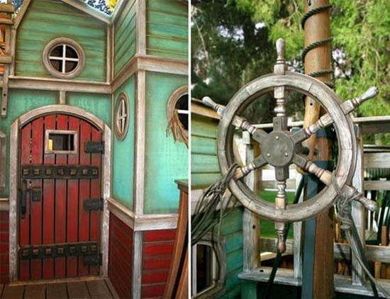 Pirate Ship Play House Design Adding Fun to Kids Backyard 