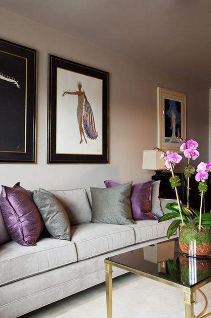 Modern Home Decorating Ideas Blending Purple Color into Creative