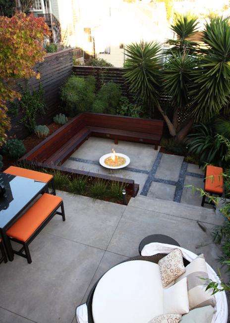 Outdoor Rooms with Sunken and Raised Areas Add Depth to 