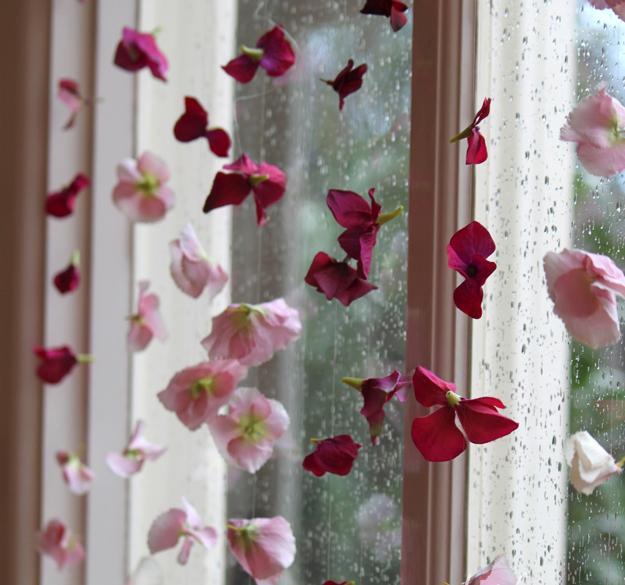 flower curtain, window treatment