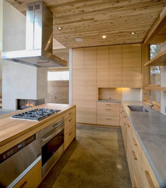 Modern House Design with Warm Wooden Interiors and Modernist Feel