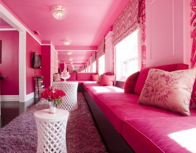 Pink Color Schemes Offering Symbolic and Romantic Interior Design Ideas