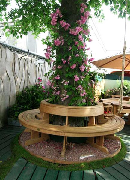 garden benches and outdoor furniture, modern backyard ideas