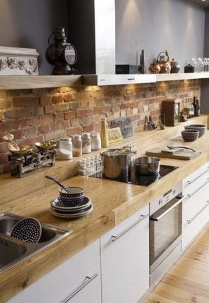 Photo inspiration: Curated Grey Exposed Brick Wall Ideas For Kitchen Gallery View 39