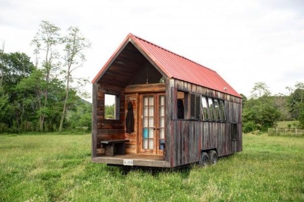 Small Mobile Home Created with Salvaged Wood
