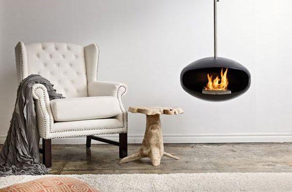 25 Hanging Fireplaces Adding Chic To Contemporary Interior