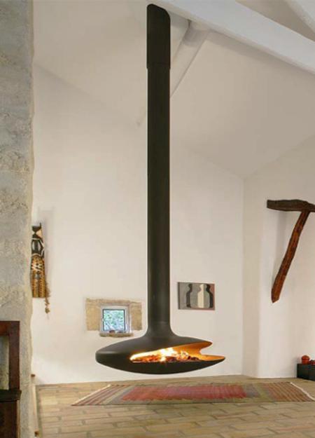 25 Hanging Fireplaces Adding Chic to Contemporary Interior Design