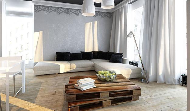 Cool Apartment Ideas Blending Wood into Black and White ... Cool Apartment Ideas Blending Wood into Black and White ...