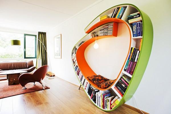 unique book shelf design ideas for modern interior decorating