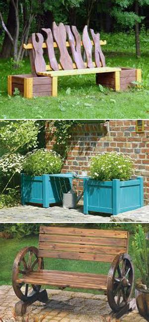Unique Wooden Bench Decorating Ideas to Personalize Yard