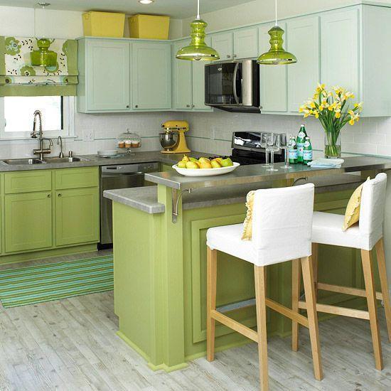 20 Modern Kitchens Decorated in Yellow and Green Colors