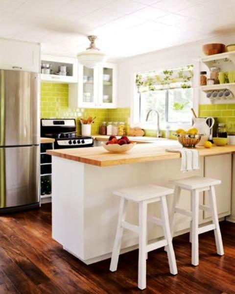 20 Modern Kitchens Decorated in Yellow and Green Colors