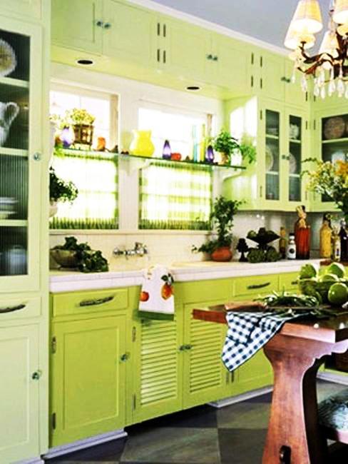 20 Modern Kitchens Decorated in Yellow and Green Colors