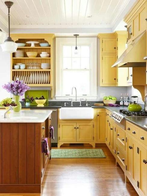 20 Modern Kitchens Decorated In Yellow And Green Colors