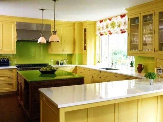20 Modern Kitchens Decorated In Yellow And Green Colors