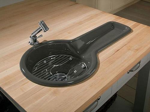 sinks in various shapes and materials for modern kitchens