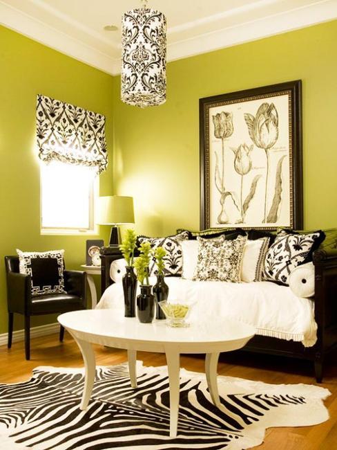 Modern Interior Design and Sensual Home Decor in Pastel Green Colors