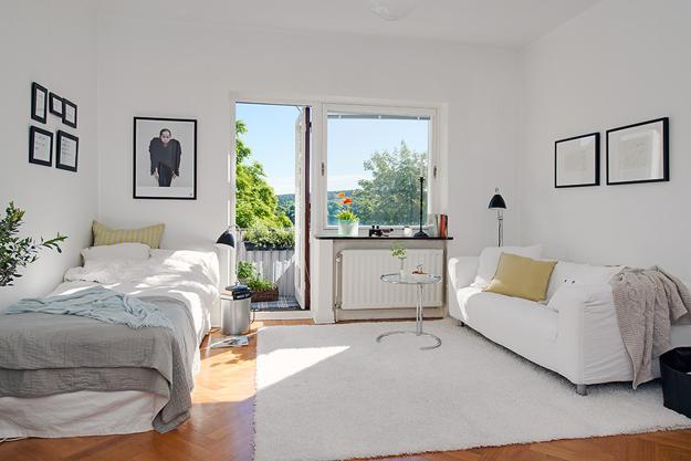 Black And White Decorating Ideas Turning Small Old Apartment Into