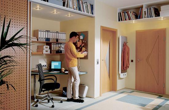 small home office designs in closets and with built in furniture