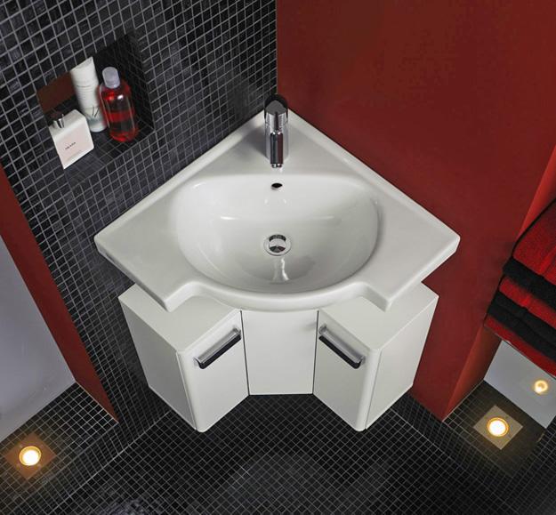 Corner Bathroom Sinks Creating Space Saving Modern Bathroom Design