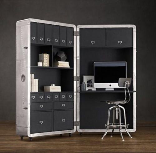 Modern Home Office Furniture on Wheels Allowing Flexible 