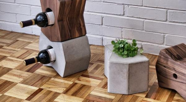 modular set of decor accessories turning into stools