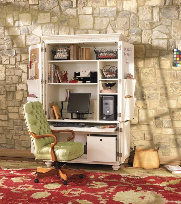 home office cabinets with computer desk and storage shelves