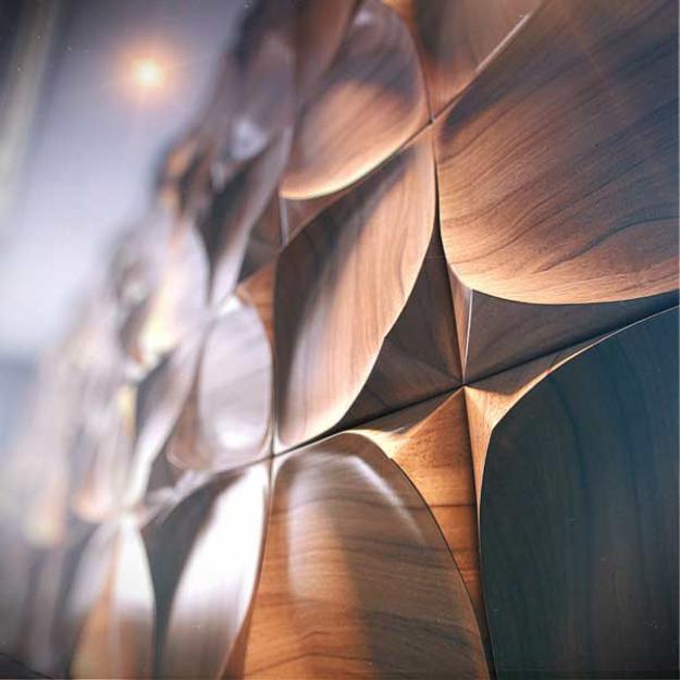 Decorative Wall Panels Adding Chic Carved Wood Patterns to Modern Wall