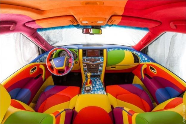 colorful car interior design