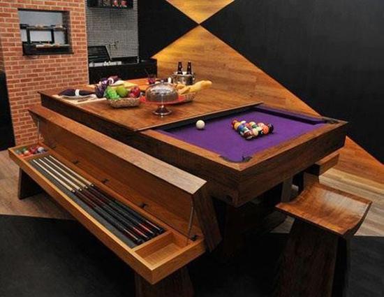 modern furniture, billiard tables transformer ideas for small spaces