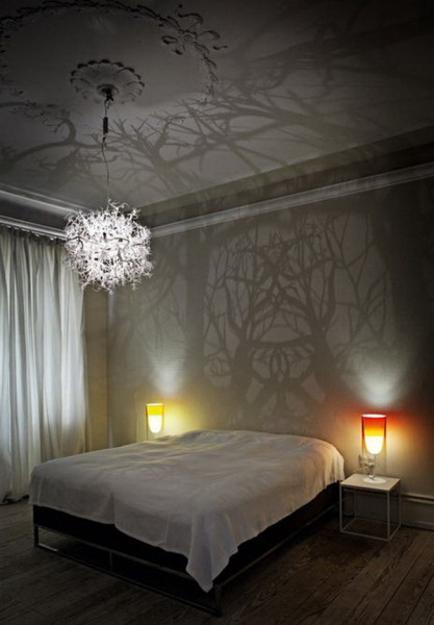 unique lighting design idea, twigs and roots chandelier