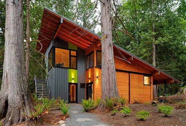 small modern cabin house plan small cabin plans shed roof