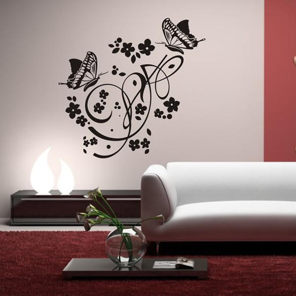 stencils decorating stencil modern wall interior designs lushome бабочки интерьере simple stenciling unique decor что decoration дизайн оригинальный