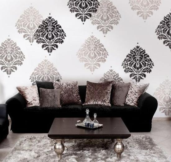 40 Modern Ideas  for Interior Decorating  with Stencils 