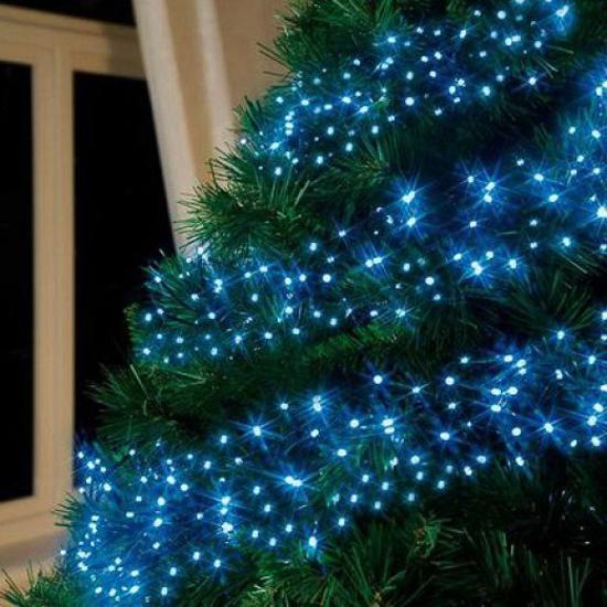 Christmas decorating with blue colors