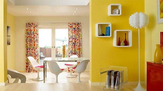 yellow interior decor decorating bright lemon paint sunny modern light bring combination colors schemes decor4all combinations accessories purple
