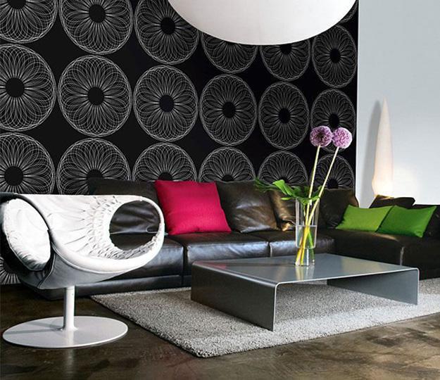 modern black and white living room design