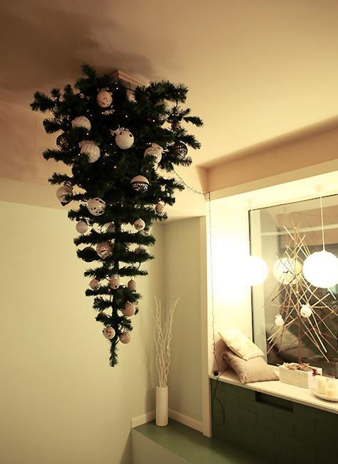 Hanging Upside Down Christmas Trees Reinventing Space Saving Medieval  Christmas Decorating Tradition