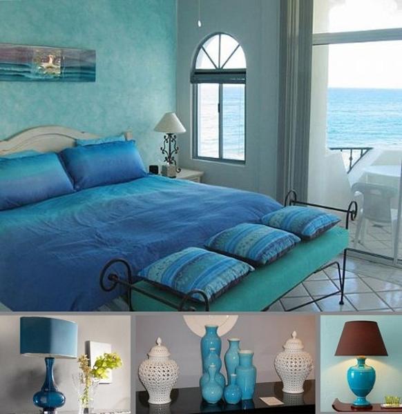 bedroom decorating and wall painting in Mediterranean style