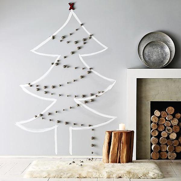 handmade christmas decorations, christmas tree for wall decoration