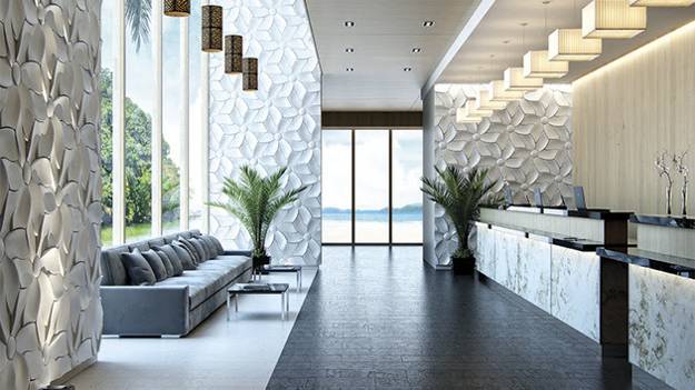 Modern Interior Design with 3d Concrete Wall Tiles Reinventing ...