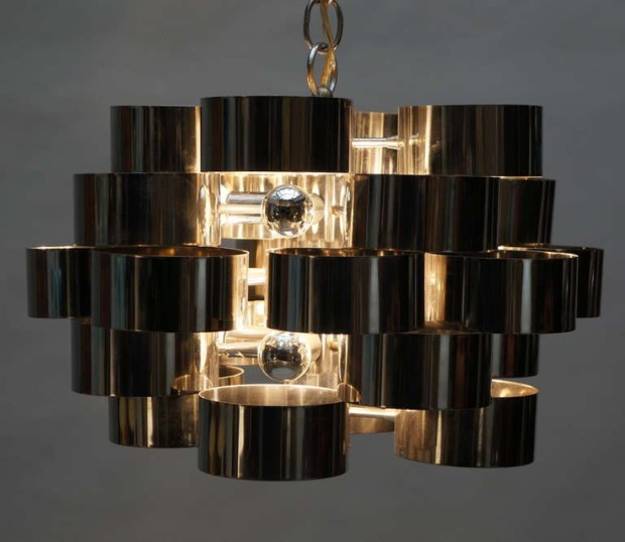 ceiling lights in retro styles, glass and metal chandeliers and hanging lamps